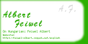 albert feiwel business card